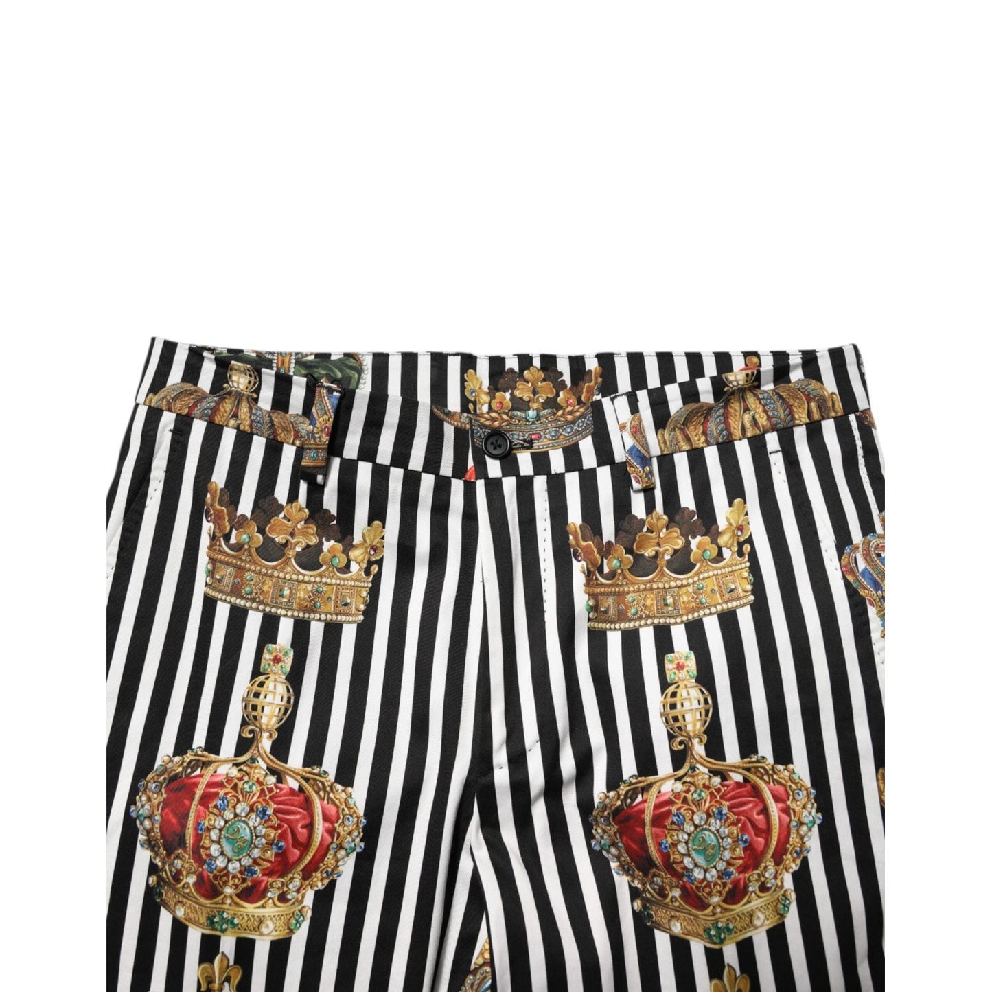 Dolce & Gabbana Multicolor Striped Crown Pants PAN74708-44