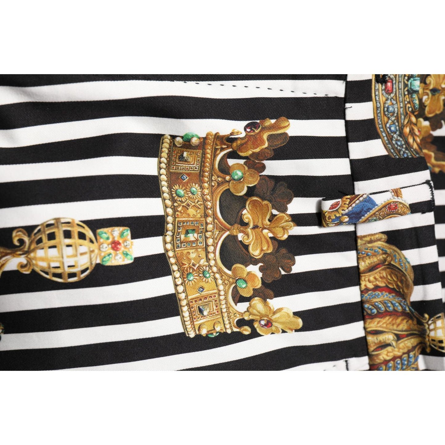 Dolce & Gabbana Multicolor Striped Crown Pants PAN74708-44