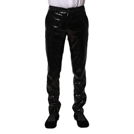 Dolce & Gabbana Black Sequined Embellishment Pants