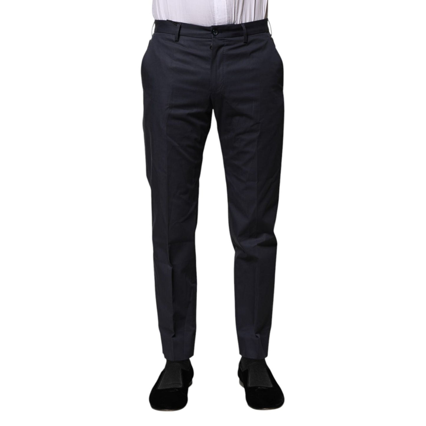 Dolce & Gabbana Dark Blue Cotton Formal Pants PAN76458-44