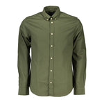 North Sails Green Cotton Men Shirt NO-23643-S
