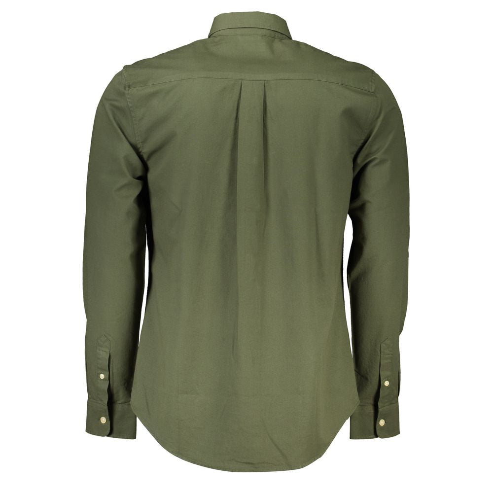 North Sails Green Cotton Men Shirt NO-23643-S