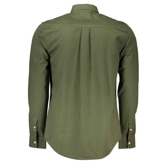 North Sails Green Cotton Men Shirt NO-23643-S