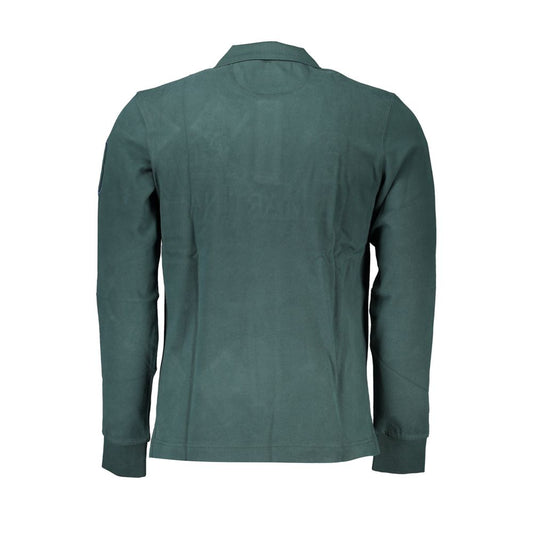La Martina Classic Green Polo Shirt with Embroidery Detail LA-27009-XL