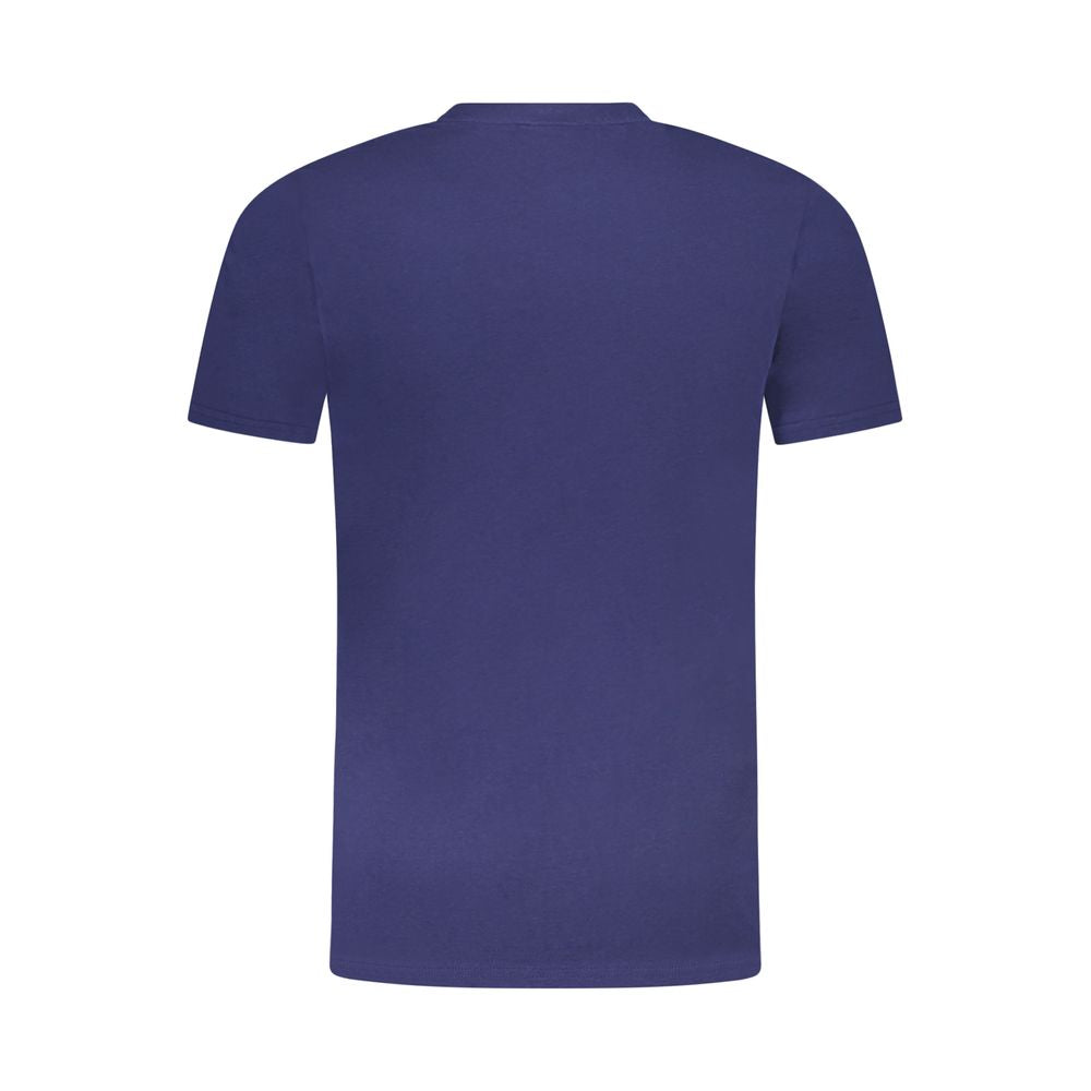 Cavalli Class Blue Cotton Men T-Shirt, premium casual wear with iconic design for unmatched style.