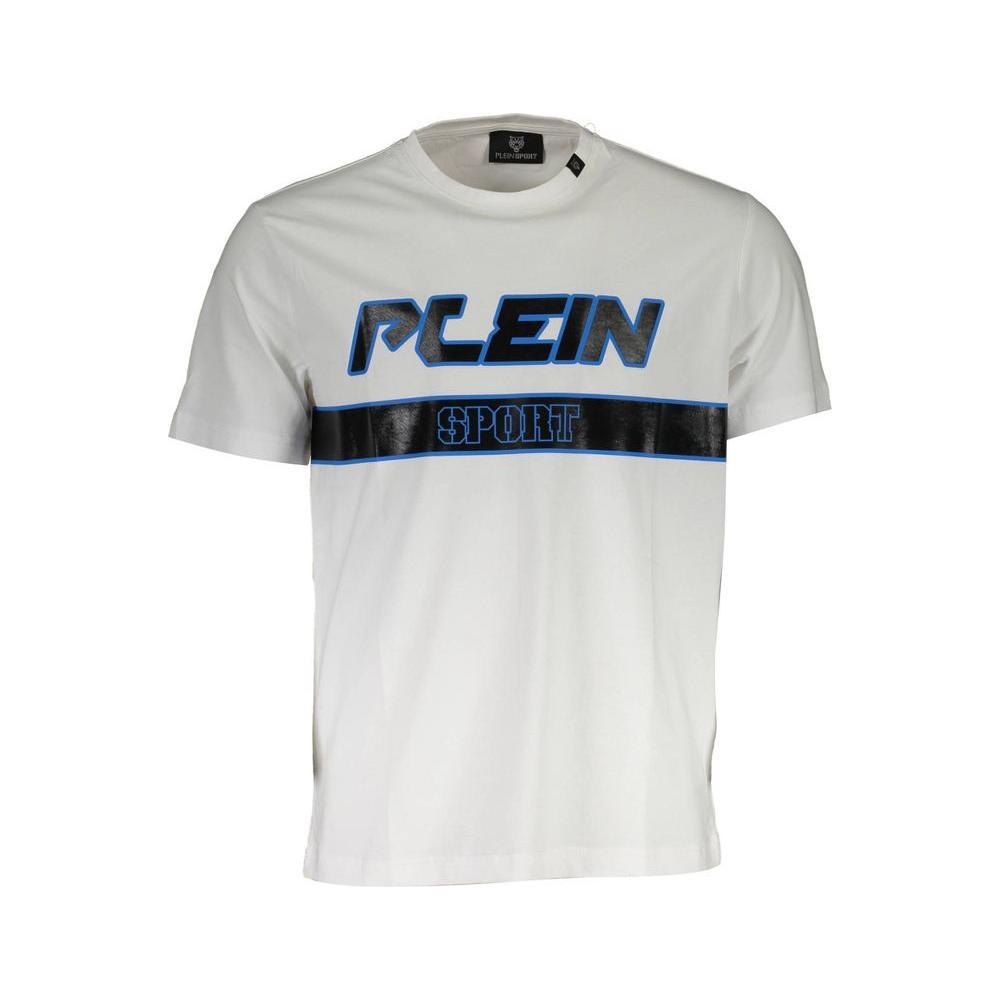 Plein Sport White Cotton Men T-Shirt PL-10247-S