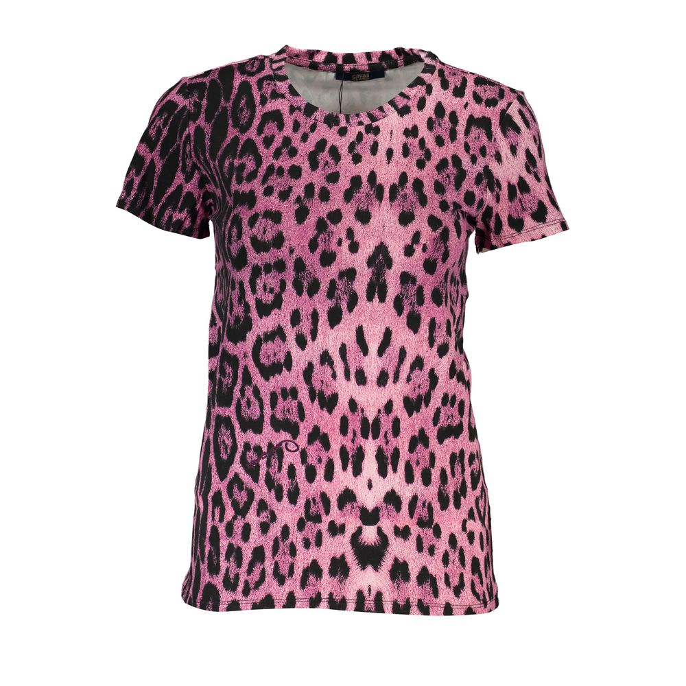 Cavalli Class Pink Cotton T-Shirt