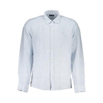 North Sails Light Blue Linen Men Shirt