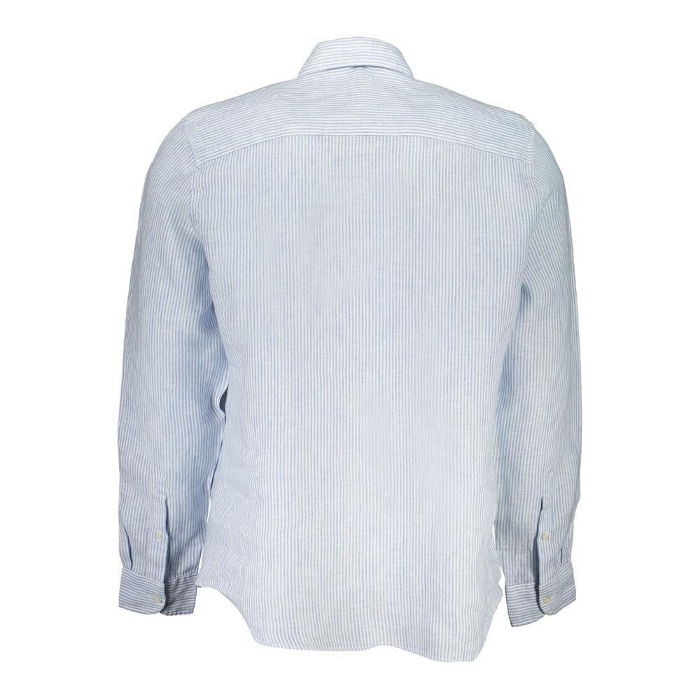 North Sails Light Blue Linen Men Shirt
