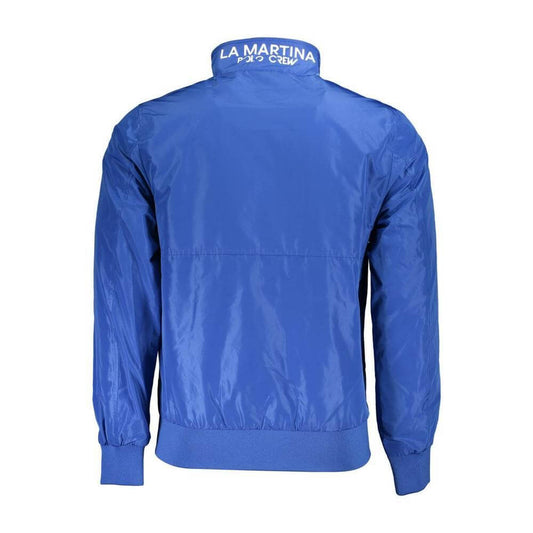 La Martina Blue Polyester Men Jacket LA-37269-S