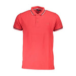 Cavalli Class Red Cotton Men Polo Shirt CA-37358-M