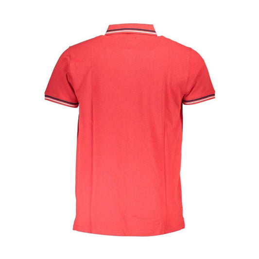 Cavalli Class Red Cotton Men Polo Shirt