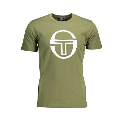 Sergio Tacchini Green Cotton Men T-Shirt