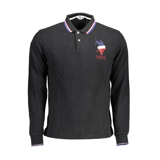 U.S. POLO ASSN. Black Cotton Polo Shirt