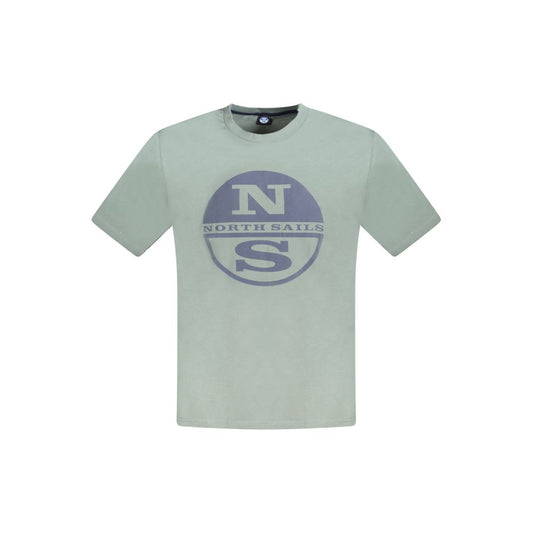 North Sails Green Cotton Men T-Shirt NO-33759-M