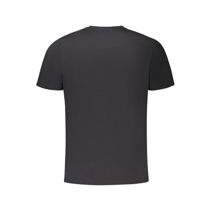 Back view of North Sails Black Cotton Men T-Shirt showcasing minimalistic design and premium cotton fabric.