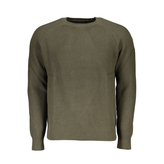 North Sails Green Cotton Men Sweater NO-23339-M