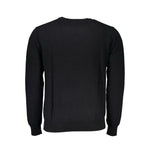 Harmont & Blaine Elegant V-Neck Embroidered Black Sweater HA-23572-L