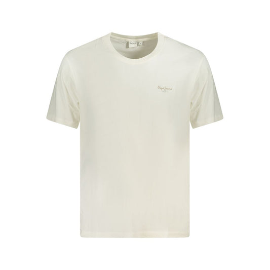 Pepe Jeans White Cotton T-Shirt, crew neck, short sleeve, logo print, made from sustainable cotton.