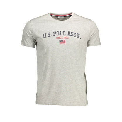 U.S. POLO ASSN. Brown Cotton Men T-Shirt with logo and print, showcases timeless sophistication and casual elegance for a bold style statement.