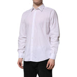 Dolce & Gabbana White Cotton STAFF Long Sleeves Formal Shirt TSH906948-43
