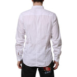 Dolce & Gabbana White Cotton STAFF Long Sleeves Formal Shirt TSH906948-43