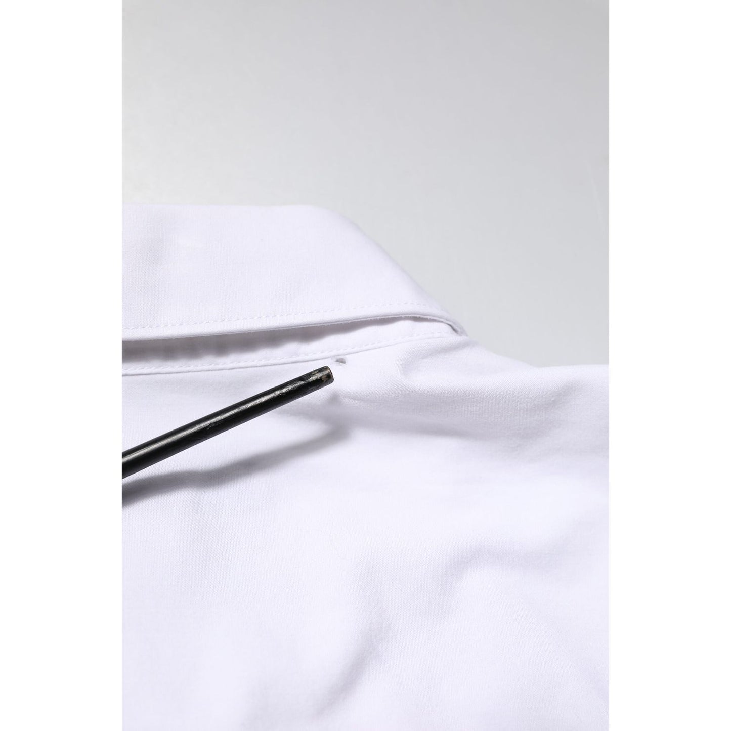 Dolce & Gabbana White Cotton STAFF Long Sleeves Formal Shirt TSH906948-43