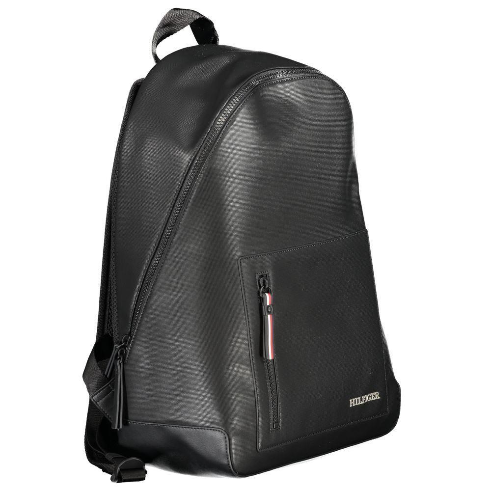 Tommy Hilfiger Black Polyester Backpack TO-30689