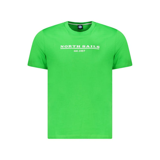 North Sails Green Cotton Men T-Shirt NO-34375-S
