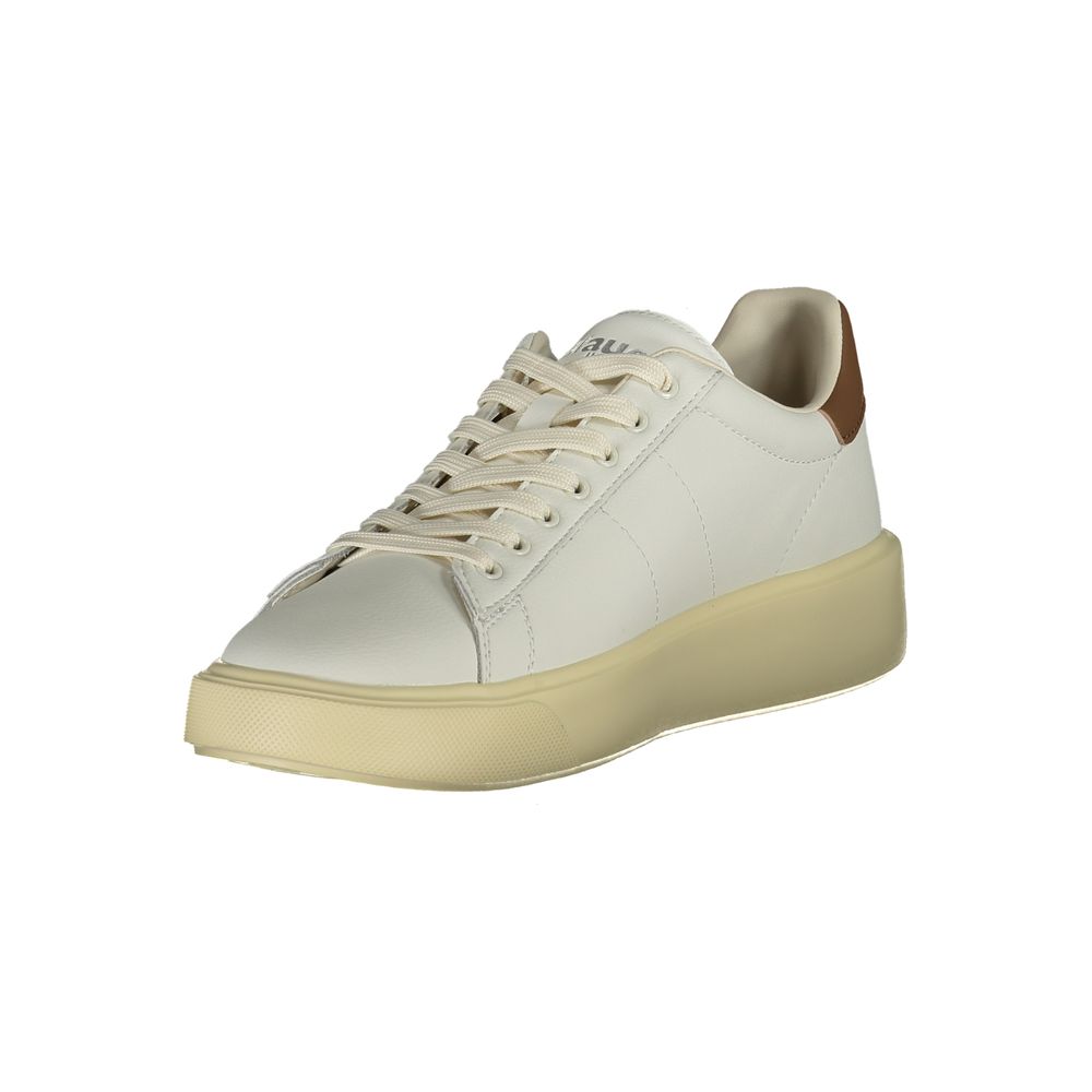 Blauer White Polyester Sneaker