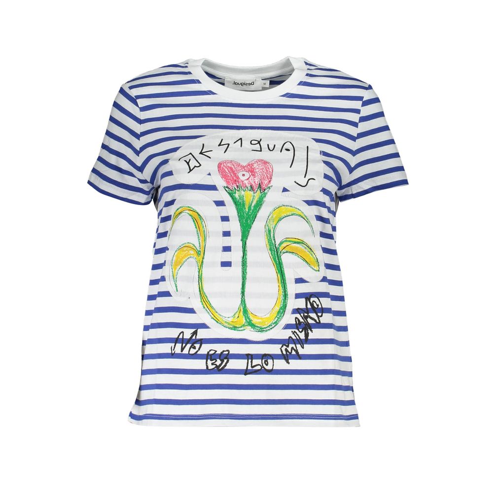 Desigual Blue Cotton T-Shirt