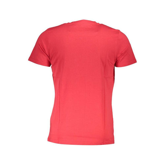 Cavalli Class Red Cotton Men T-Shirt CA-38037-L