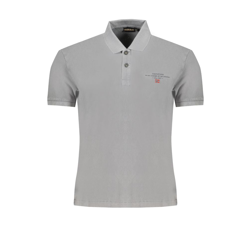 Napapijri Brown Cotton Men Polo Shirt NA-29376-S