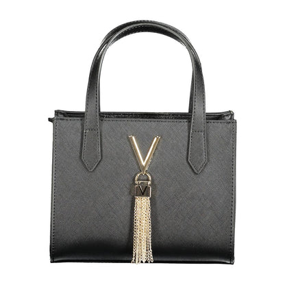 Mario Valentino Black Polyethylene Women Handbag with stylish design and gold accents