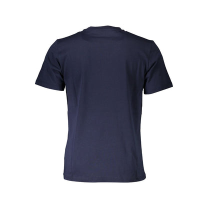 Back view of North Sails Blue Cotton Men T-Shirt showcasing premium fabric and classic design.