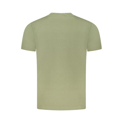 Rear view of Cavalli Class Green Cotton Men T-Shirt