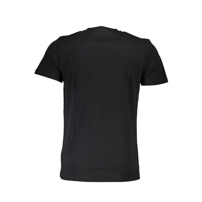 Cavalli Class Black Cotton Men T-Shirt, back view showcasing premium material and sleek design.