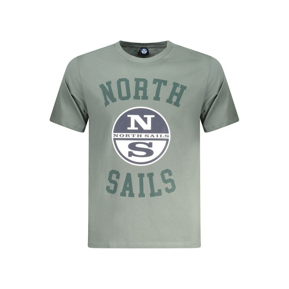 North Sails Green Cotton Men T-Shirt NO-35048-S