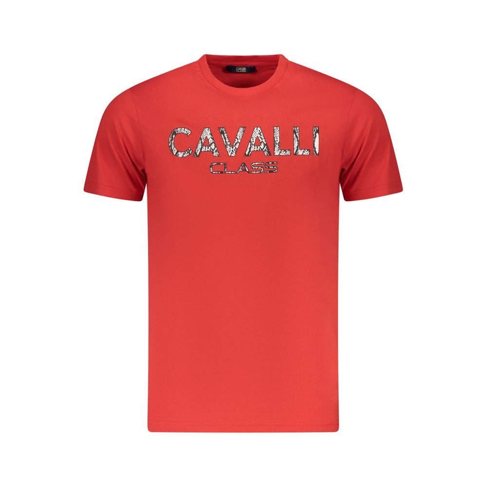 Cavalli Class Red Cotton T-Shirt