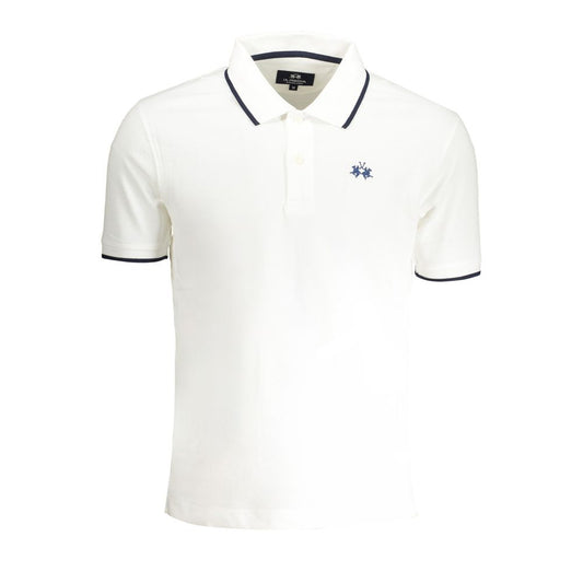 La Martina White Cotton Polo Shirt