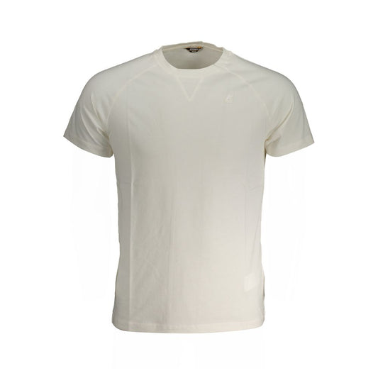 K-WAY White Cotton T-Shirt with short sleeves, crew neck, and logo application