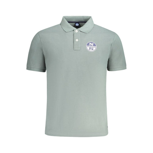 North Sails Green Cotton Men Polo Shirt NO-33984-S
