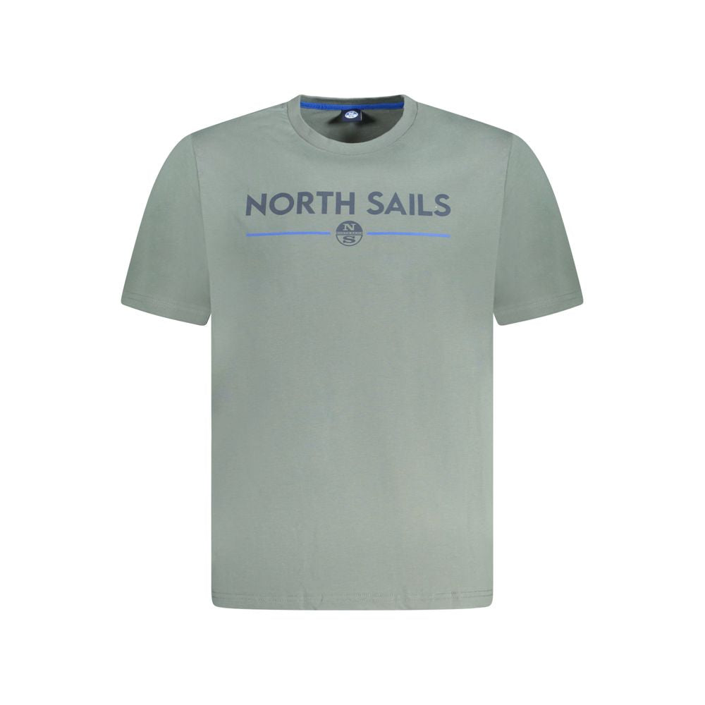 North Sails Green Cotton Men T-Shirt NO-33989-S