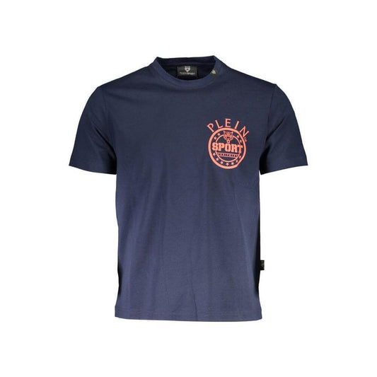 Plein Sport Blue Cotton Men T-Shirt PL-37360-S
