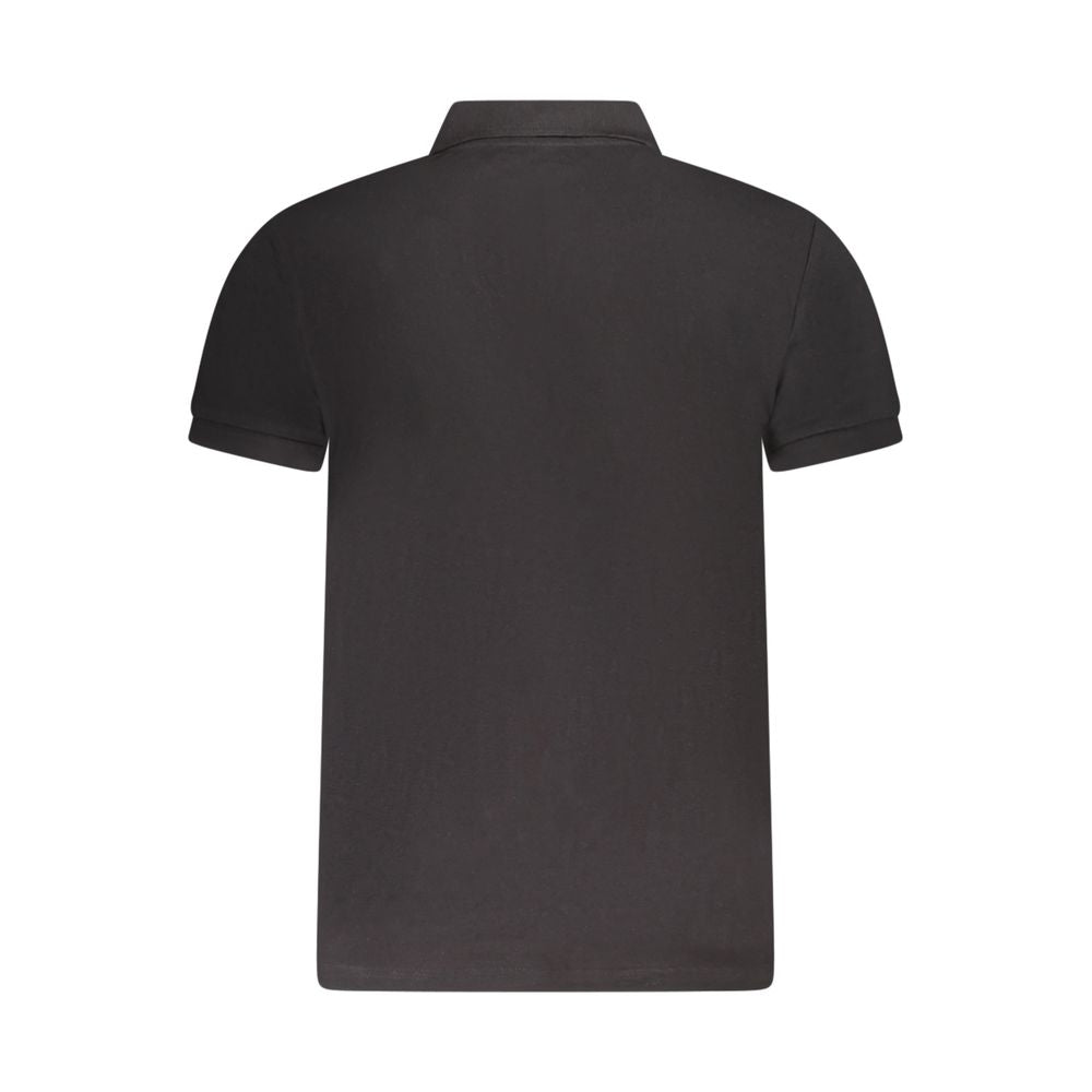 Cavalli Class Black Cotton Polo Shirt