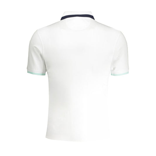 La Martina White Cotton Polo Shirt LA-30436-S