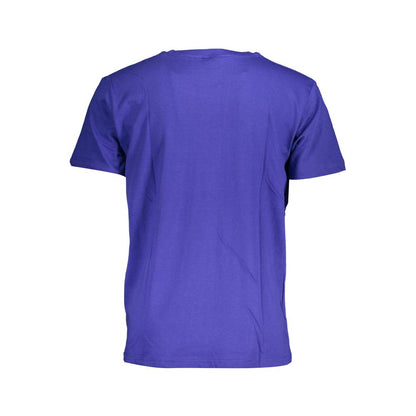 Back view of Norway 1963 Blue Cotton Men T-Shirt showcasing vibrant color and premium fabric.