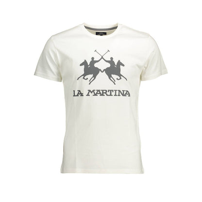 La Martina White Cotton T-Shirt
