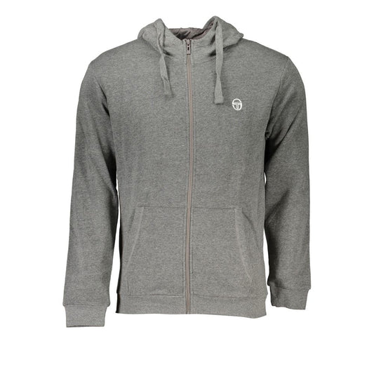 Sergio Tacchini Brown Cotton Men Sweater with Hood SE-27357-L