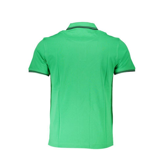 Harmont & Blaine Chic Green Cotton Polo with Contrast Detailing HA-28079-M